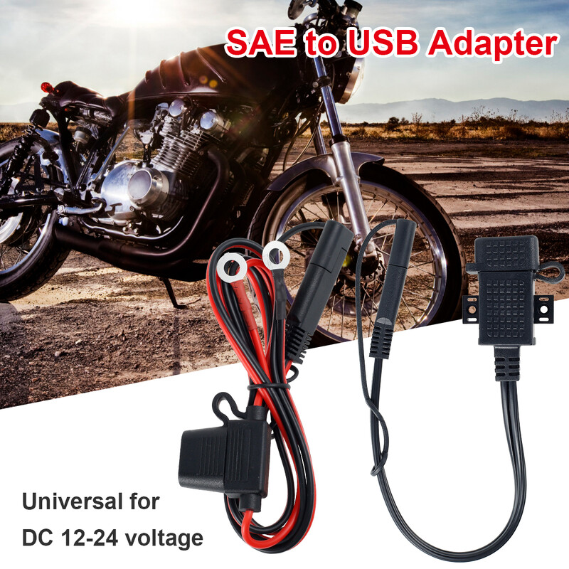 Adaptor SAE la USB 5V/2.1A Încărcător USB pentru motociclete profesional cu cablu prelungitor Încărcare rapidă Încărcare telefon pentru motociclete