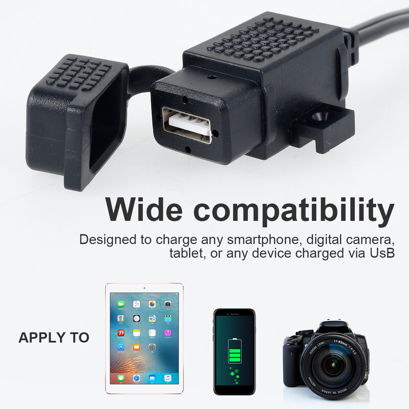 Adaptor SAE la USB 5V/2.1A Încărcător USB pentru motociclete profesional cu cablu prelungitor Încărcare rapidă Încărcare telefon pentru motociclete