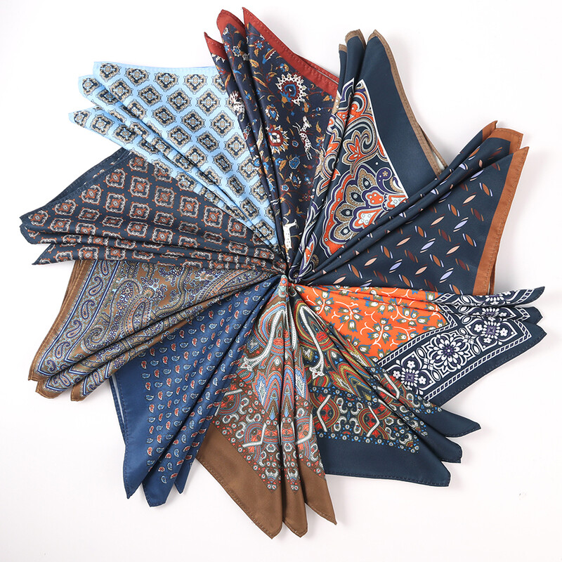 Tailor Smith Novi dizajn Džepni rupčić s otisnutim uzorkom Džepni kvadrat Modni muški rupčić Cvjetni rupčić Džepni rupčić