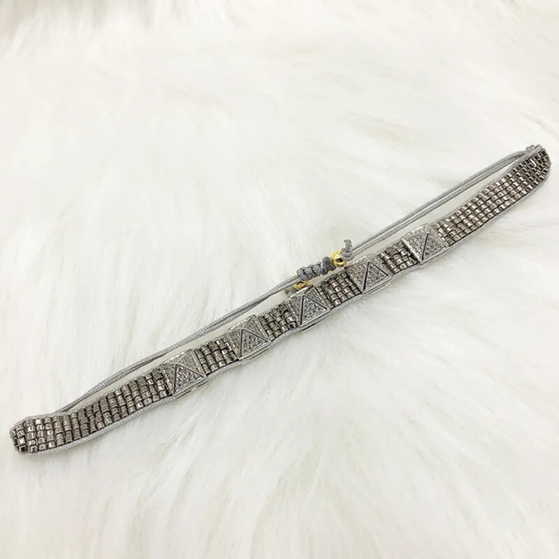 Narukvica s perlama Geometrija Ručno pletenje Bohemia Arrow Design Originality Tide Jednostavno podesivo Set narukvica od rižinih perli