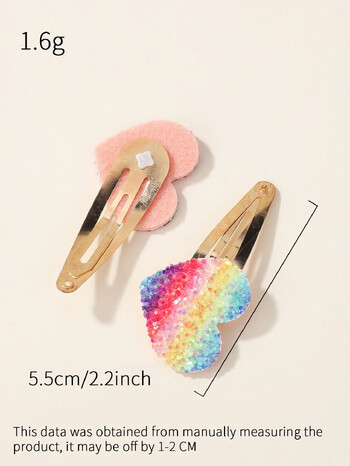 8 τμχ Fashion Glitter Rainbow Flower Rabbit BB Χειροποίητες φουρκέτες για χαριτωμένα κορίτσια Κλιπ μαλλιών Barrettes Headwear Αξεσουάρ μαλλιών