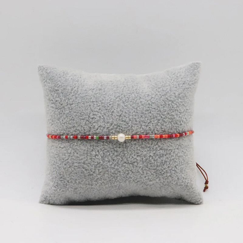 Narukvica od perli Star Hexagon Red Ručno pletenje Bohemia Originality Jednostavan prilagodljiv dizajn Tide Set narukvica od rižinih perli