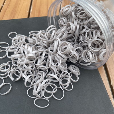 800 buc/set benzi de cauciuc de păr din silicon gros pentru fetițe, cravată de păr transparentă pentru copii, frânghie de păr neagră, benzi de păr pentru copii