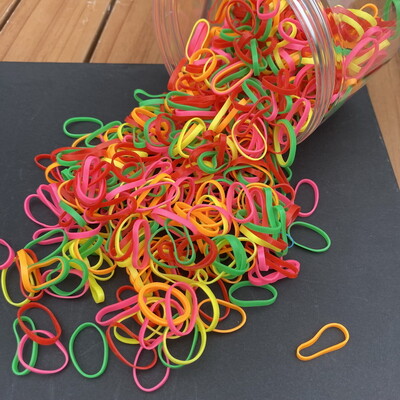 800 buc/set benzi de cauciuc de păr din silicon gros pentru fetițe, cravată de păr transparentă pentru copii, frânghie de păr neagră, benzi de păr pentru copii