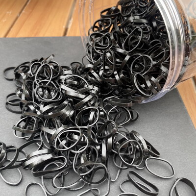 800 buc/set benzi de cauciuc de păr din silicon gros pentru fetițe, cravată de păr transparentă pentru copii, frânghie de păr neagră, benzi de păr pentru copii