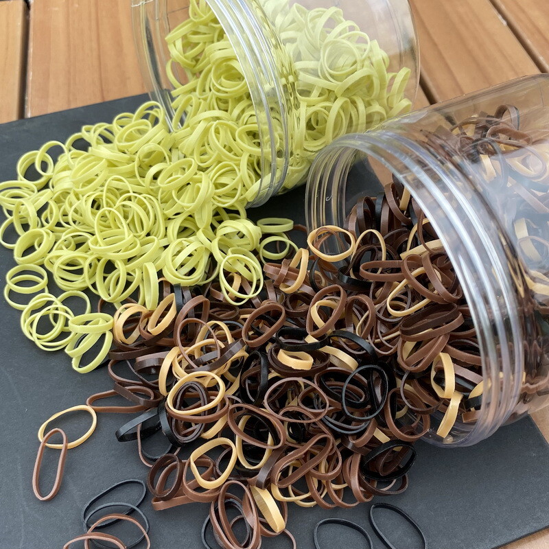 800 buc/set benzi de cauciuc de păr din silicon gros pentru fetițe, cravată de păr transparentă pentru copii, frânghie de păr neagră, benzi de păr pentru copii