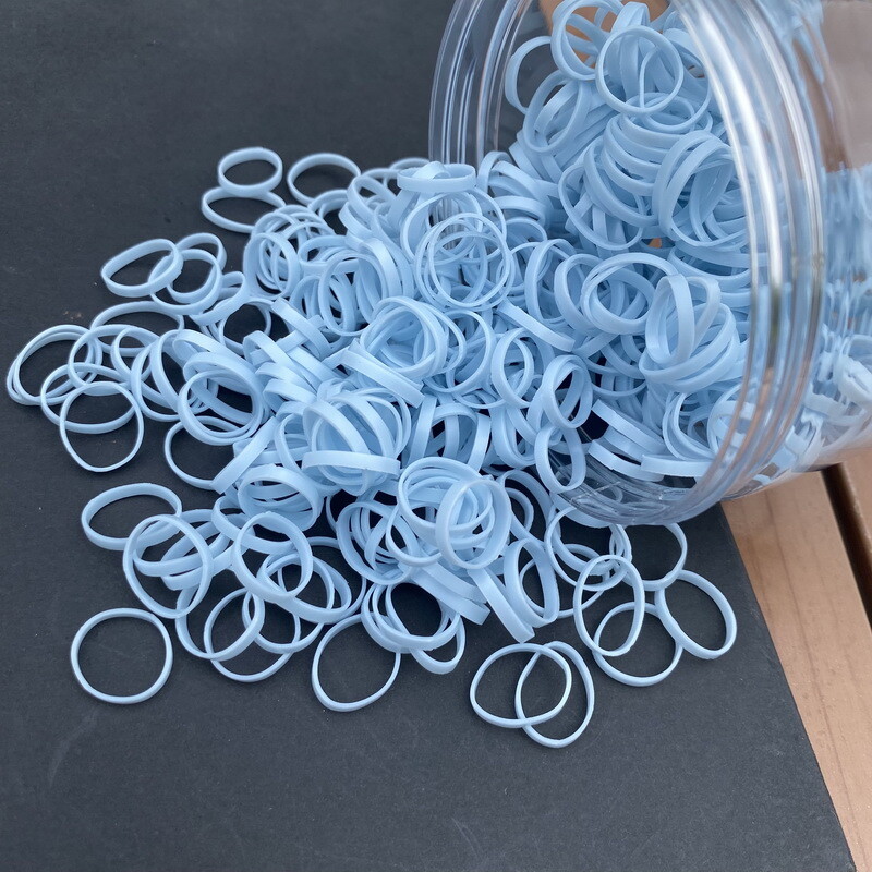 800 buc/set benzi de cauciuc de păr din silicon gros pentru fetițe, cravată de păr transparentă pentru copii, frânghie de păr neagră, benzi de păr pentru copii