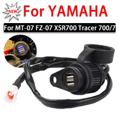 Мотоциклет 12V DV за YAMAHA MT07 MT-07 Tracer 700 7 GT 700GT FZ07 XSR700 XSR 700 Двойно USB зарядно устройство Адаптер Конвертор