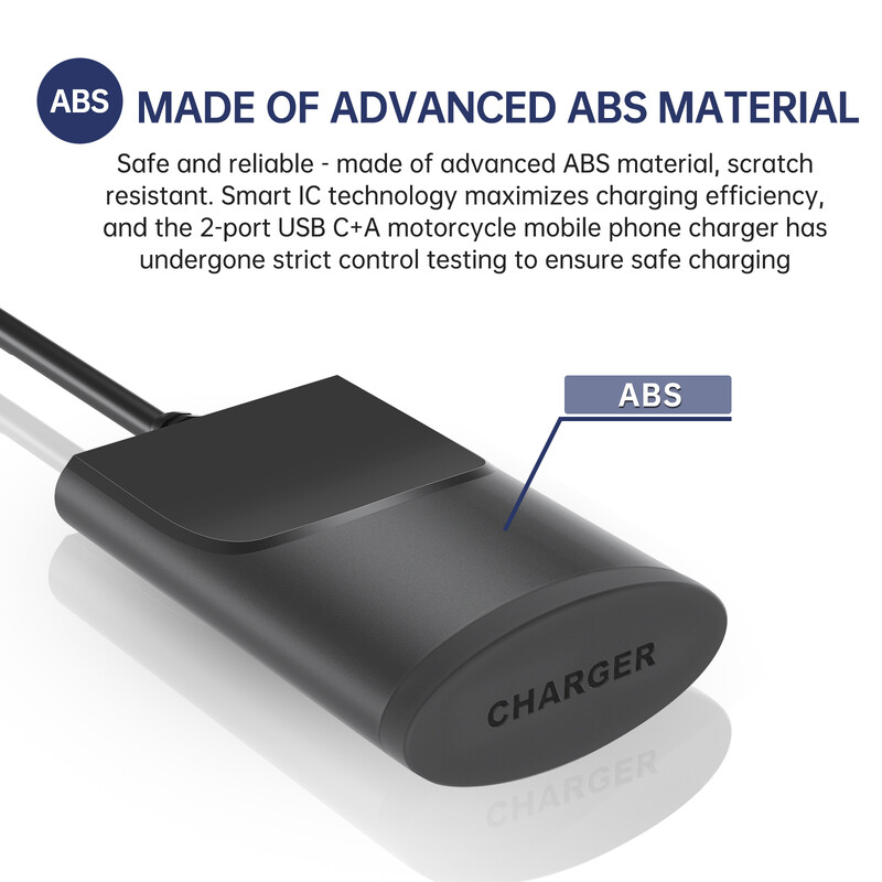 Încărcător rapid Usb pentru motociclete Priză impermeabilă cu portul de tip C pentru telefon mobil Priză de alimentare Conector mobil pentru Moto QC3.0
