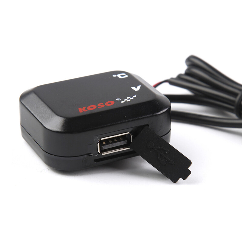 USB priključak Adapter Napajanje Višenamjenski voltmetar Termometar Napajanje 12-24V 3A Brzo punjenje 3u1 Dodaci za motocikle