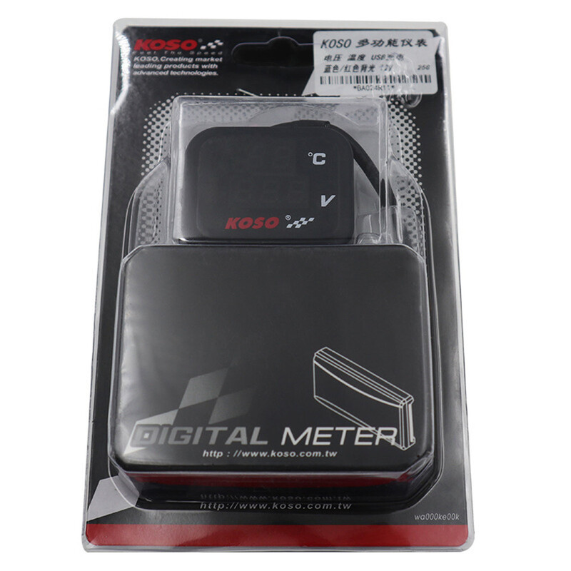 USB priključak Adapter Napajanje Višenamjenski voltmetar Termometar Napajanje 12-24V 3A Brzo punjenje 3u1 Dodaci za motocikle