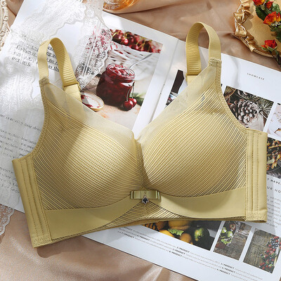 Sutien de damă fără inel de oțel Lenjerie de corp moale și respirabilă Partea superioară a tubului adunată simplă, piept înfășurat, sutiene ușoare