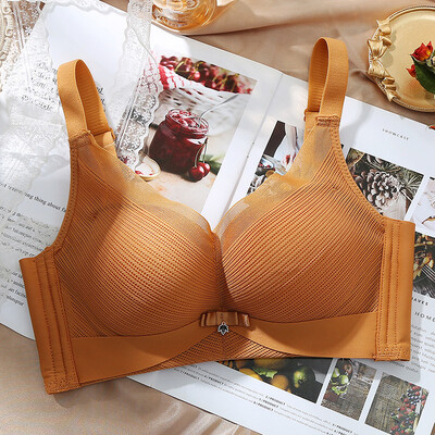 Sutien de damă fără inel de oțel Lenjerie de corp moale și respirabilă Partea superioară a tubului adunată simplă, piept înfășurat, sutiene ușoare