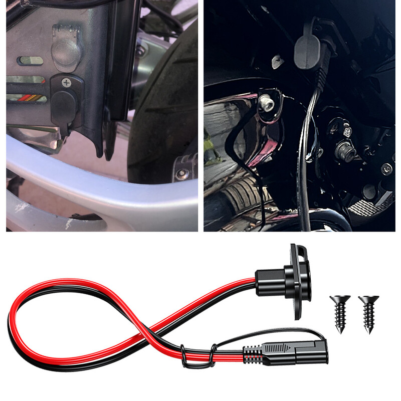 Adaptor cablaj conector rapid SAE 12AWG, cablu de prelungire SAE rezistent la apă, port lateral pentru generator de panouri solare, încărcător de baterie