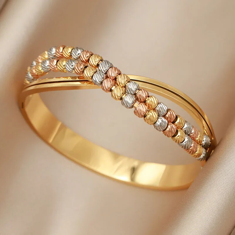 Klasične metalne višebojne perle od nehrđajućeg čelika narukvice za žene Modni brend Nakit Križ narukvice Poklon dodaci