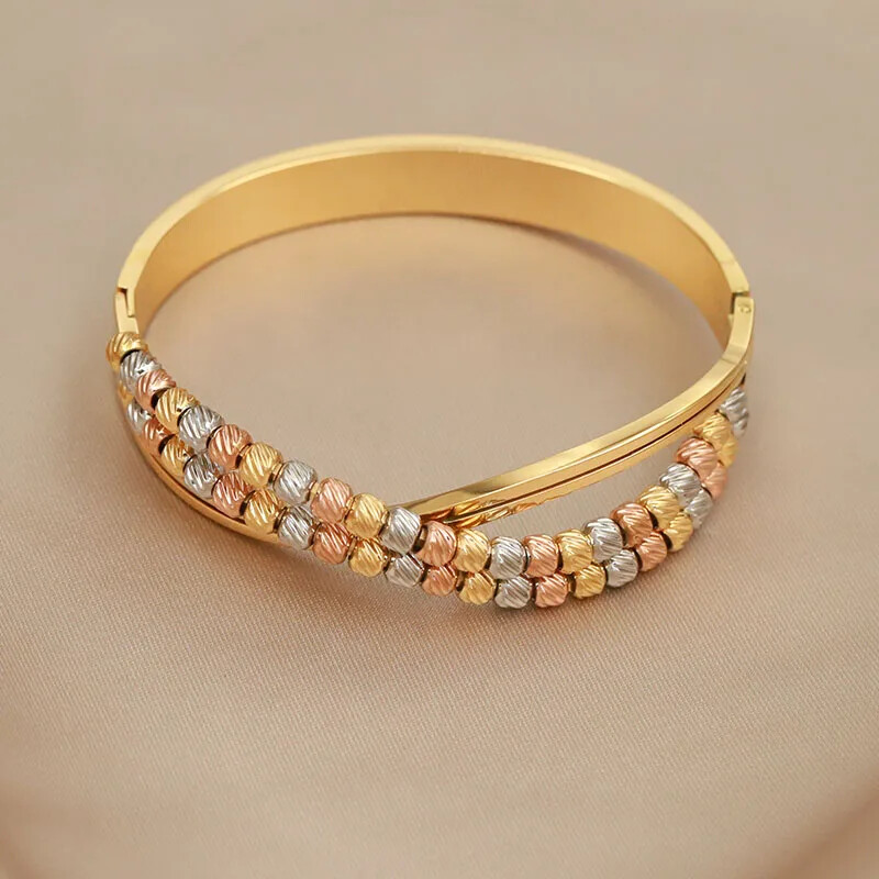 Klasične metalne višebojne perle od nehrđajućeg čelika narukvice za žene Modni brend Nakit Križ narukvice Poklon dodaci