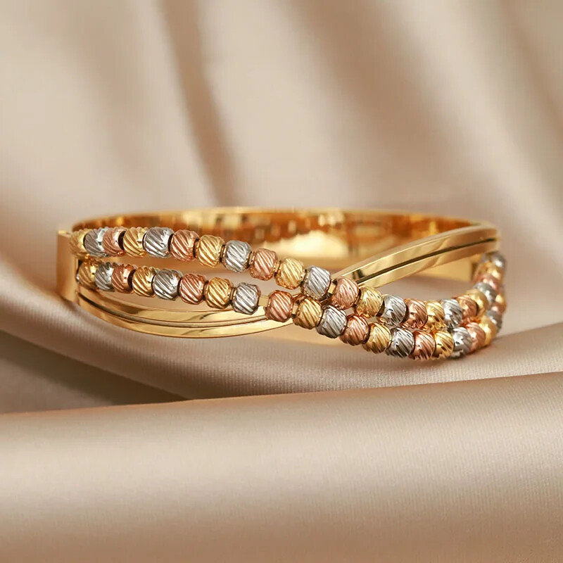 Klasične metalne višebojne perle od nehrđajućeg čelika narukvice za žene Modni brend Nakit Križ narukvice Poklon dodaci