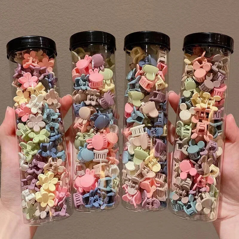 50 buc./set gheare de păr drăguțe de dimensiune mică mini agrafe de păr pentru fete clipă laterală coreeană breton clemă femei accesorii de păr dulce