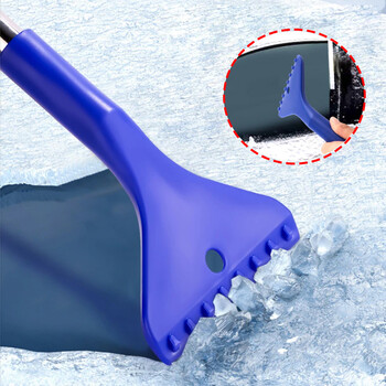 Πολυλειτουργικό Snow Shovel Windscreen Shovel Scraper Παρμπρίζ μαλακές μικροΐνες βούρτσα με μακριά λαβή Εργαλεία καθαρισμού αυτοκινήτου