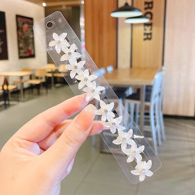 Slatki mali cvjetić Mini ukosnica za djevojčice Slatki temperament za djecu Jednostavno ispletena kosa u repu Ukras za kosu sa kopčom sa strane