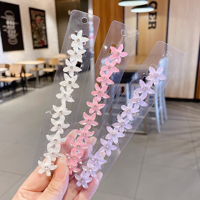 Slatki mali cvjetić Mini ukosnica za djevojčice Slatki temperament za djecu Jednostavno ispletena kosa u repu Ukras za kosu sa kopčom sa strane