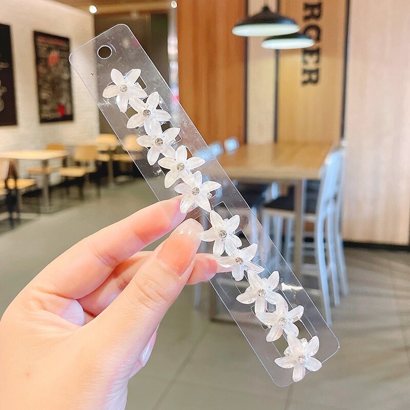 Slatki mali cvjetić Mini ukosnica za djevojčice Slatki temperament za djecu Jednostavno ispletena kosa u repu Ukras za kosu sa kopčom sa strane