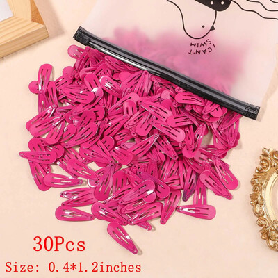 10/50 bucăți 1,2 inci pentru fetițe drăguț Snap BB agrafe de păr mini copii agrafe de păr barete de culoare uni accesorii de păr pentru nou-născut