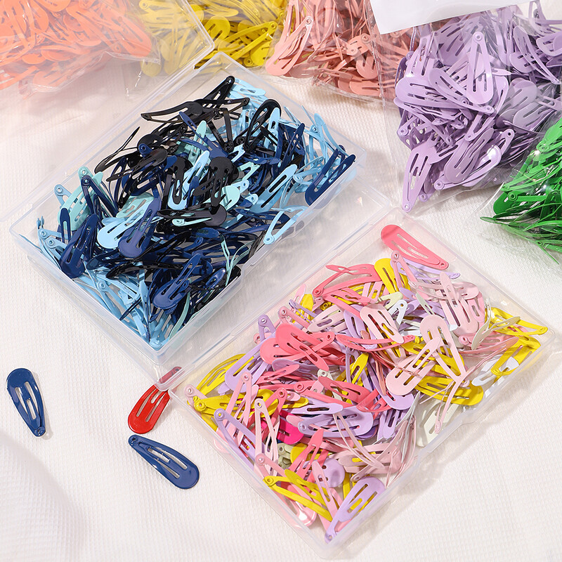 10/50 bucăți 1,2 inci pentru fetițe drăguț Snap BB agrafe de păr mini copii agrafe de păr barete de culoare uni accesorii de păr pentru nou-născut