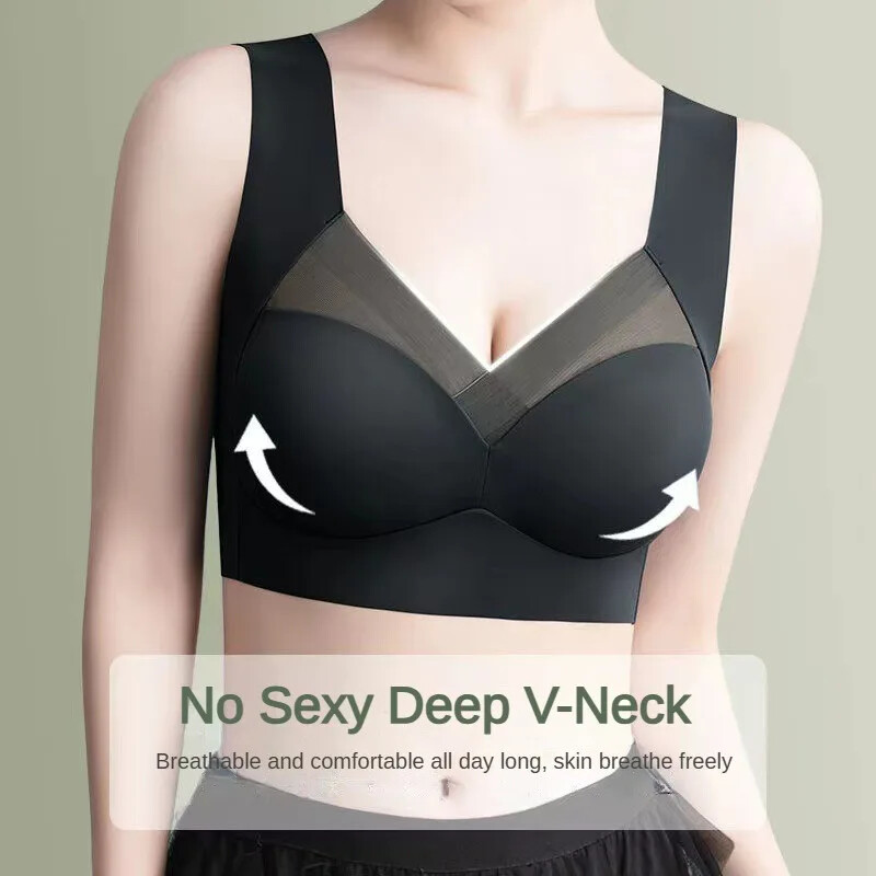 Jednobojni gornji dijelovi Ženski bešavni grudnjaci Plus veličine Gornji potporni show Mali udobni donje rublje bez čeličnog prstena Yoga Fitness prsluk za spavanje