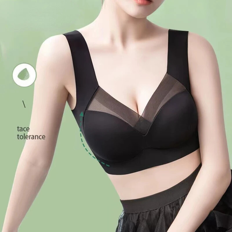 Jednobojni gornji dijelovi Ženski bešavni grudnjaci Plus veličine Gornji potporni show Mali udobni donje rublje bez čeličnog prstena Yoga Fitness prsluk za spavanje