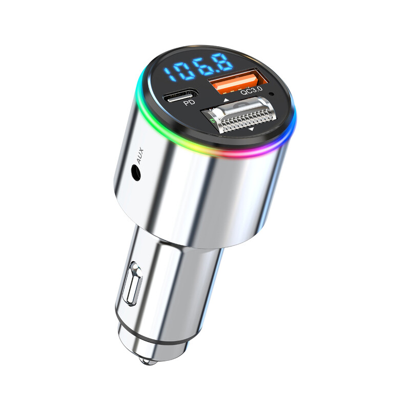 FM raidītājs Audio uztvērējs Auto MP3 atskaņotājs PD +QC3.0 Dual USB ātra uzlāde ar Bluetooth saderīgs 5.3 brīvroku automašīnas komplekts