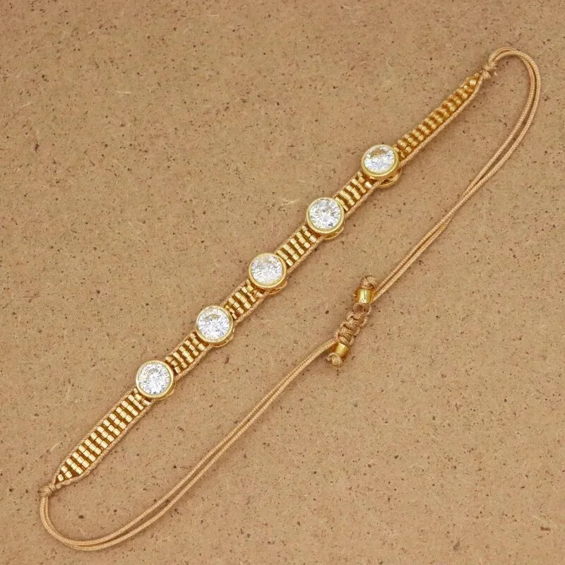 Narukvica od perli Srce Ručno pletenje Originalnost Bohemijski dizajn Zakovice cirkon Podesiva plima Jednostavna narukvica od rižinih perli