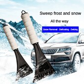 Auto vējstikla ledus skrāpis viegls portatīvais auto sniega slaucīšanas birste automašīnu atkausēšanas lāpstas auto mājas logu tīrīšanai