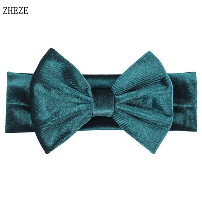 Бебешка мека 5-инчова лента за глава с панделка за коса Деца Момичета Кадифена лента за глава Снимка на малко дете Професионални аксесоари за коса Направи си сам