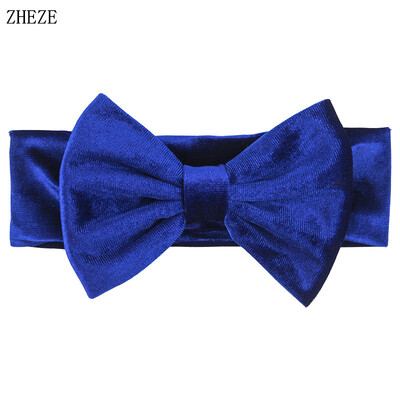 Бебешка мека 5-инчова лента за глава с панделка за коса Деца Момичета Кадифена лента за глава Снимка на малко дете Професионални аксесоари за коса Направи си сам