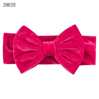 Бебешка мека 5-инчова лента за глава с панделка за коса Деца Момичета Кадифена лента за глава Снимка на малко дете Професионални аксесоари за коса Направи си сам