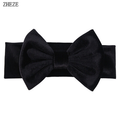 Бебешка мека 5-инчова лента за глава с панделка за коса Деца Момичета Кадифена лента за глава Снимка на малко дете Професионални аксесоари за коса Направи си сам