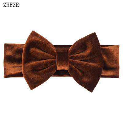 Бебешка мека 5-инчова лента за глава с панделка за коса Деца Момичета Кадифена лента за глава Снимка на малко дете Професионални аксесоари за коса Направи си сам