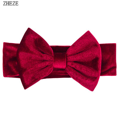 Бебешка мека 5-инчова лента за глава с панделка за коса Деца Момичета Кадифена лента за глава Снимка на малко дете Професионални аксесоари за коса Направи си сам