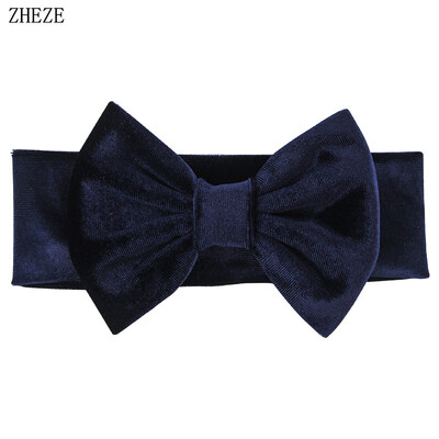 Бебешка мека 5-инчова лента за глава с панделка за коса Деца Момичета Кадифена лента за глава Снимка на малко дете Професионални аксесоари за коса Направи си сам