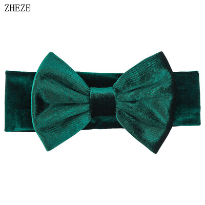 Бебешка мека 5-инчова лента за глава с панделка за коса Деца Момичета Кадифена лента за глава Снимка на малко дете Професионални аксесоари за коса Направи си сам