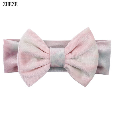 Бебешка мека 5-инчова лента за глава с панделка за коса Деца Момичета Кадифена лента за глава Снимка на малко дете Професионални аксесоари за коса Направи си сам