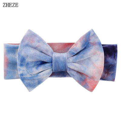 Бебешка мека 5-инчова лента за глава с панделка за коса Деца Момичета Кадифена лента за глава Снимка на малко дете Професионални аксесоари за коса Направи си сам