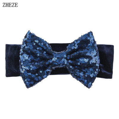 Бебешка мека 5-инчова лента за глава с панделка за коса Деца Момичета Кадифена лента за глава Снимка на малко дете Професионални аксесоари за коса Направи си сам