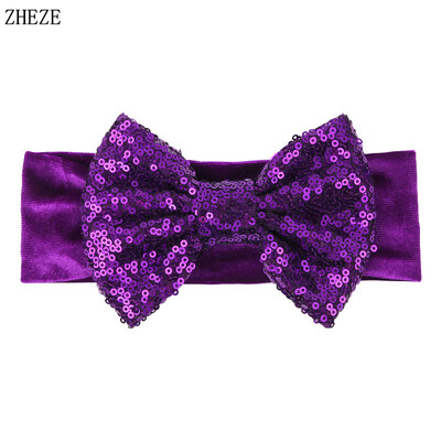 Бебешка мека 5-инчова лента за глава с панделка за коса Деца Момичета Кадифена лента за глава Снимка на малко дете Професионални аксесоари за коса Направи си сам