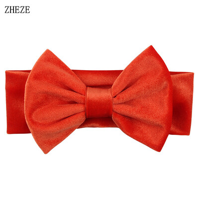 Бебешка мека 5-инчова лента за глава с панделка за коса Деца Момичета Кадифена лента за глава Снимка на малко дете Професионални аксесоари за коса Направи си сам