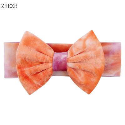 Бебешка мека 5-инчова лента за глава с панделка за коса Деца Момичета Кадифена лента за глава Снимка на малко дете Професионални аксесоари за коса Направи си сам