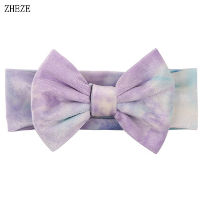 Бебешка мека 5-инчова лента за глава с панделка за коса Деца Момичета Кадифена лента за глава Снимка на малко дете Професионални аксесоари за коса Направи си сам