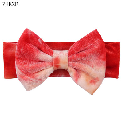 Бебешка мека 5-инчова лента за глава с панделка за коса Деца Момичета Кадифена лента за глава Снимка на малко дете Професионални аксесоари за коса Направи си сам