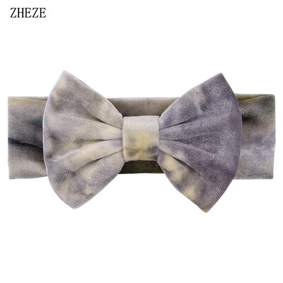 Бебешка мека 5-инчова лента за глава с панделка за коса Деца Момичета Кадифена лента за глава Снимка на малко дете Професионални аксесоари за коса Направи си сам